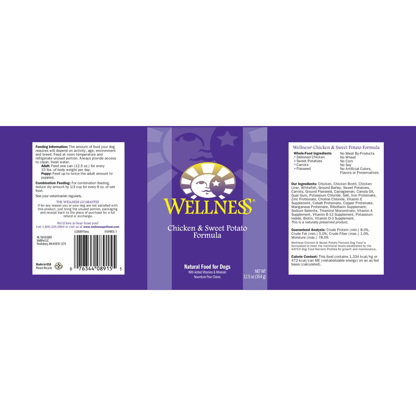 Wellness Complete Health Natural Chicken and Sweet Potato Recipe Wet Canned Dog Food