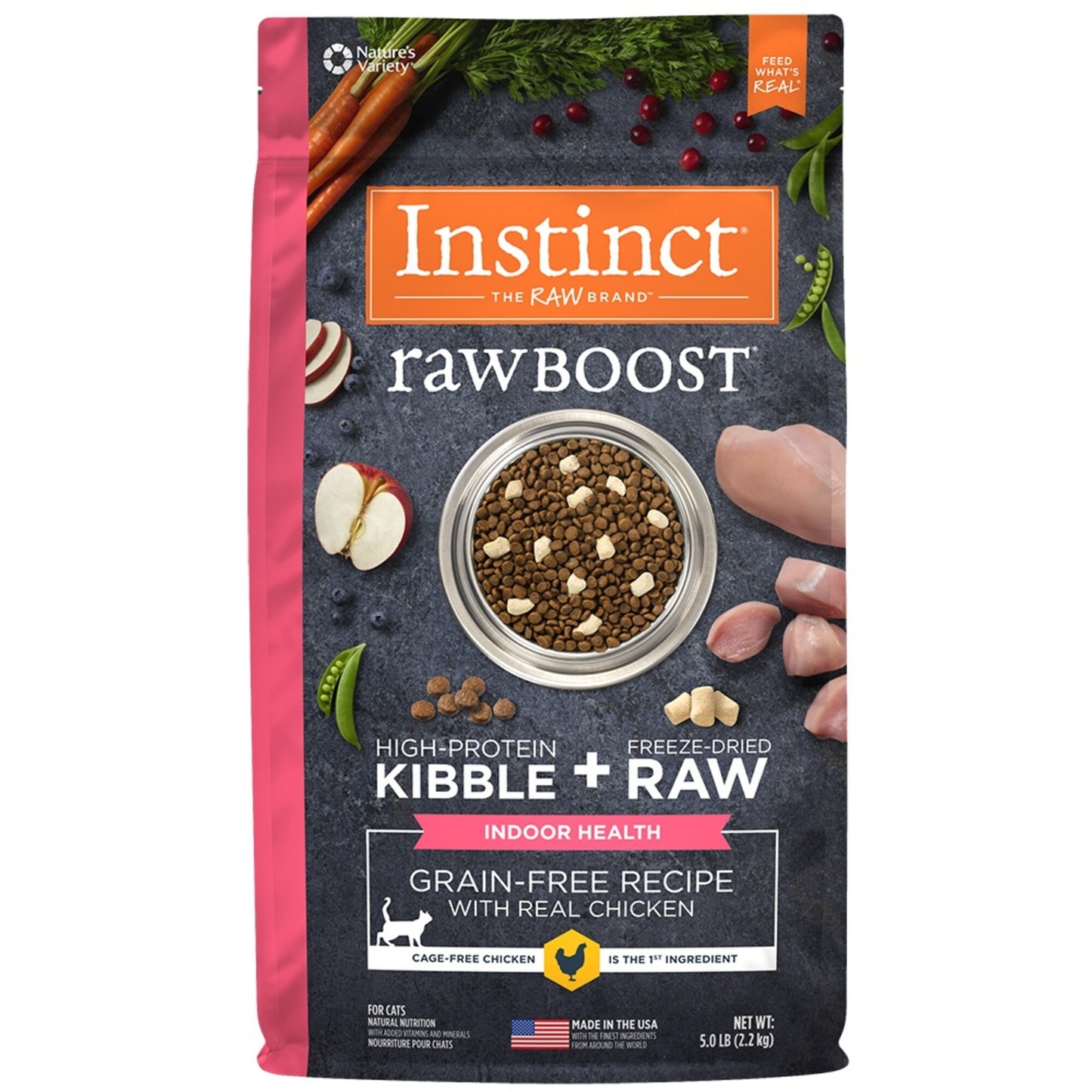 Instinct Raw Boost Indoor Health Grain Free Recipe with Real Chicken Natural Dry Cat Food