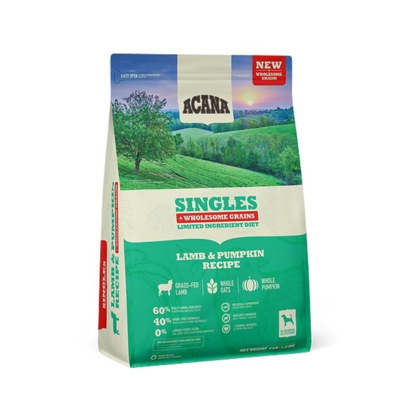 ACANA Singles + Wholesome Grains Limited Ingredient Diet Lamb & Pumpkin Recipe Dry Dog Food