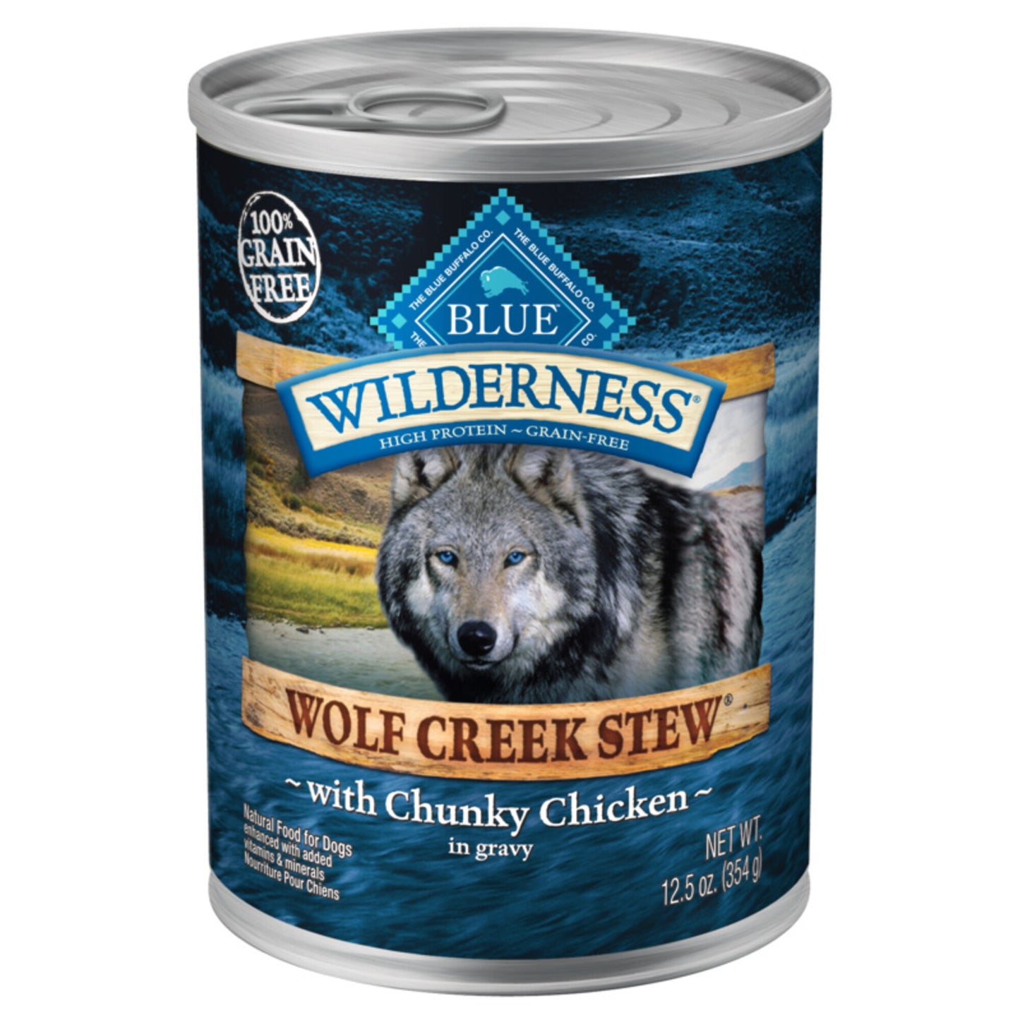 Blue Buffalo Wilderness Wolf Creek Stew Chunky Chicken Stew Canned Dog Food