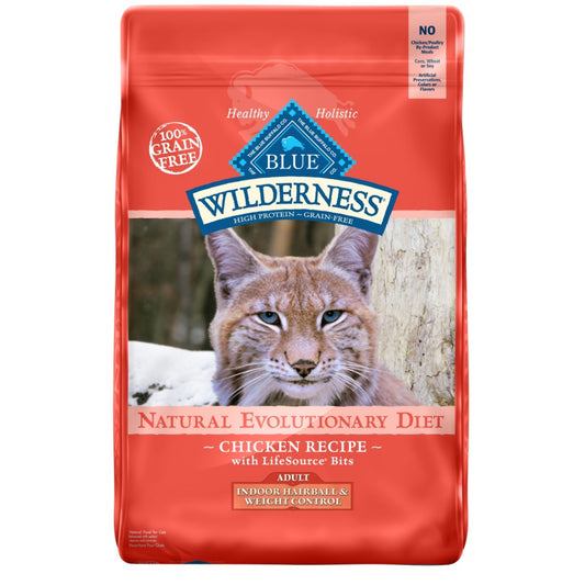 Blue Buffalo Wilderness Grain Free Hairball & Weight Control Natural Chicken High Protein Recipe Indoor Dry Cat Food