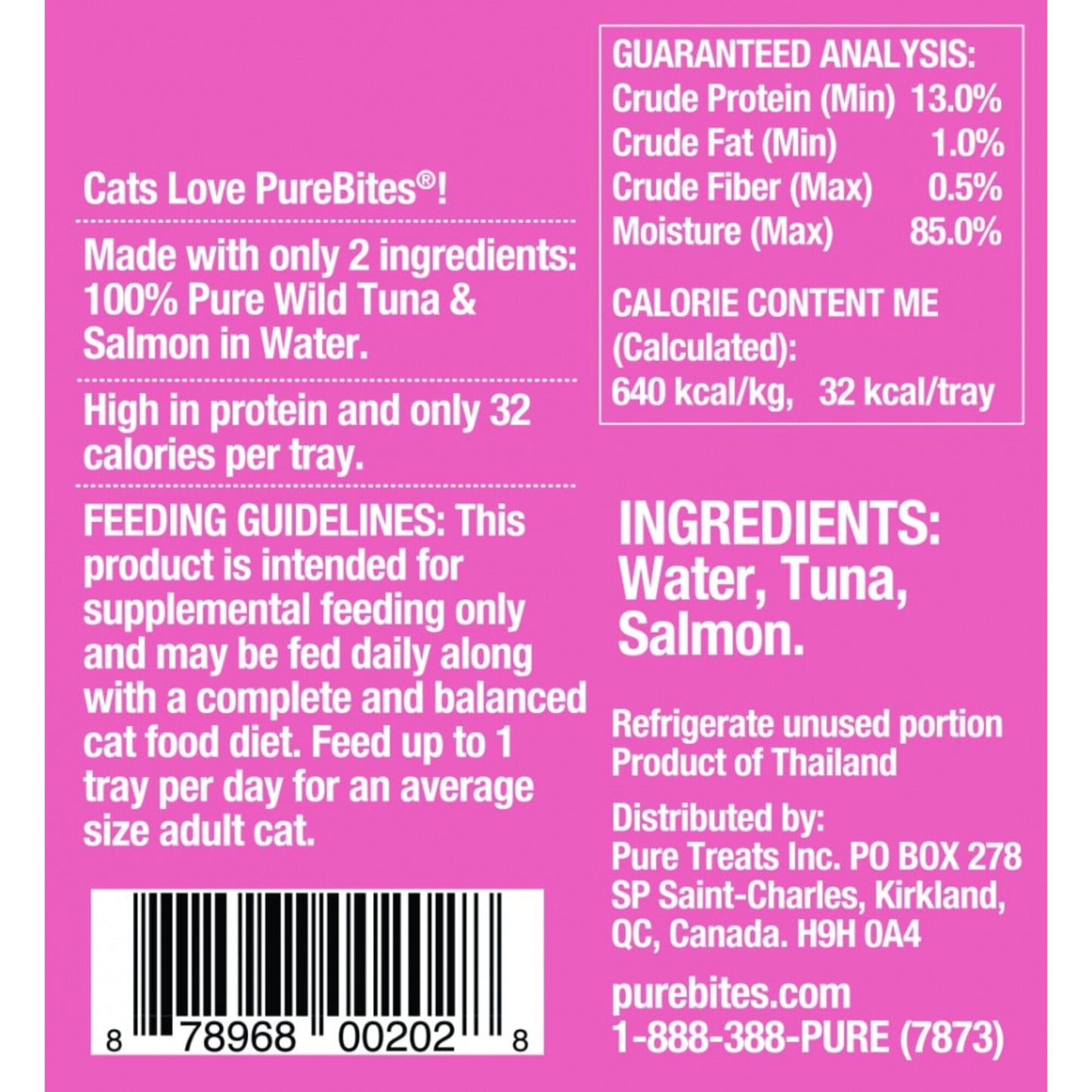 PureBites Mixers Wild Skipjack Tuna & Wild Alaskan Salmon in Water Cat Food Topper Treat