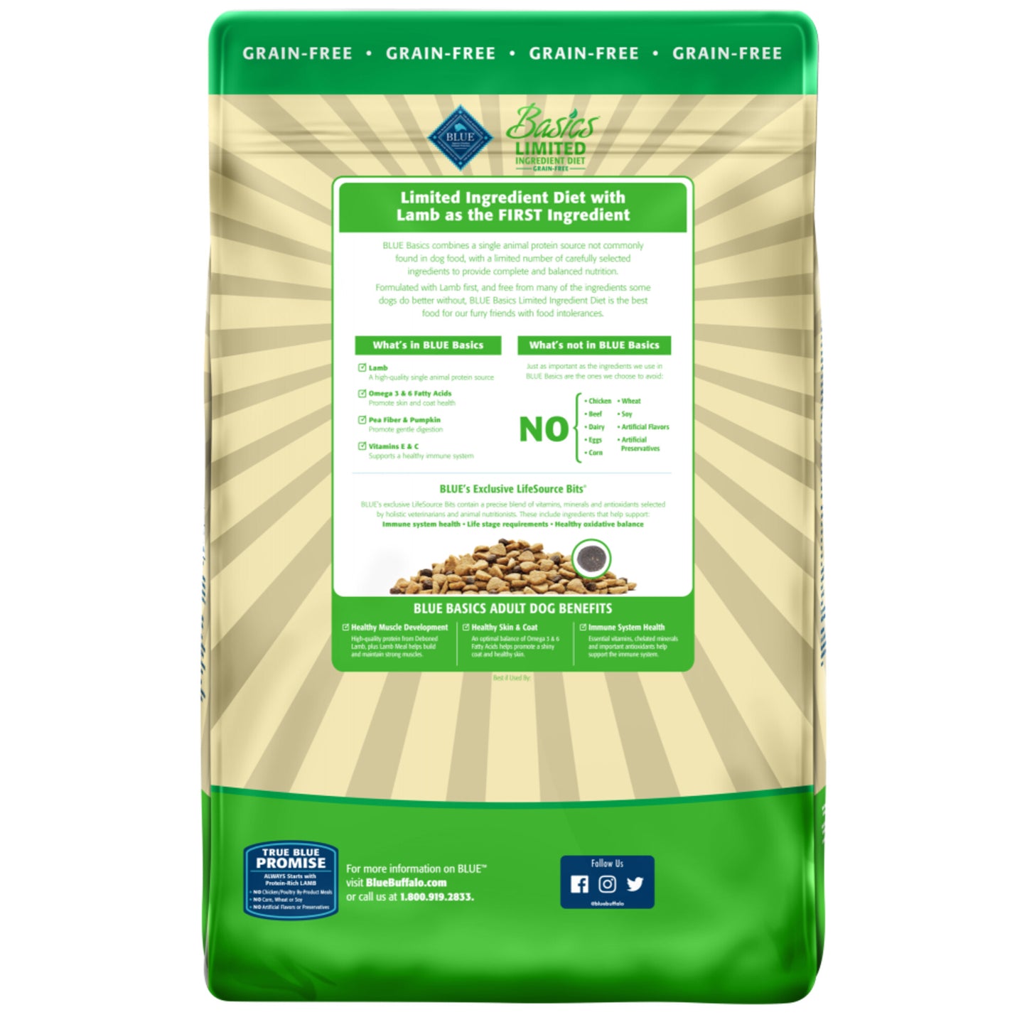 Blue Buffalo Basics Grain Free Adult Lamb & Potato Recipe Dry Dog Food