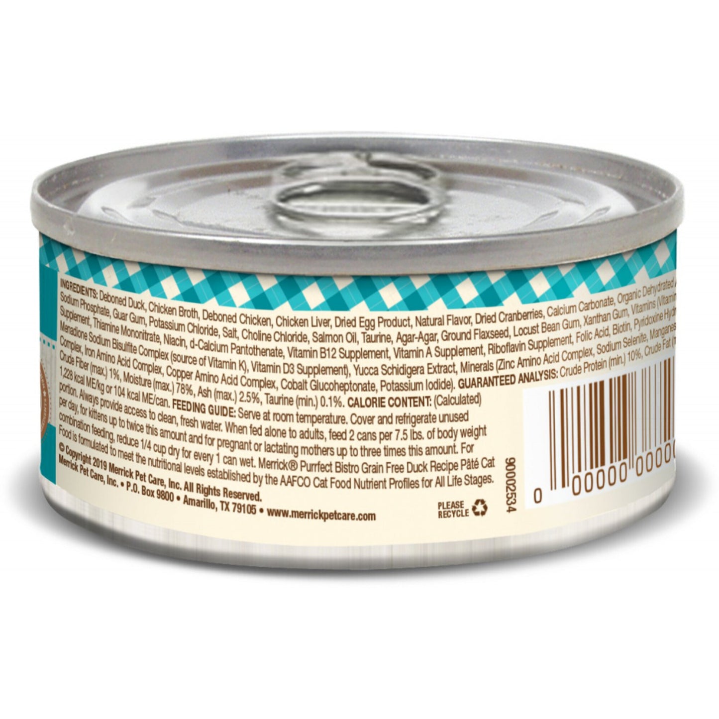 Merrick Purrfect Bistro Duck Pate Grain Free Canned Cat Food