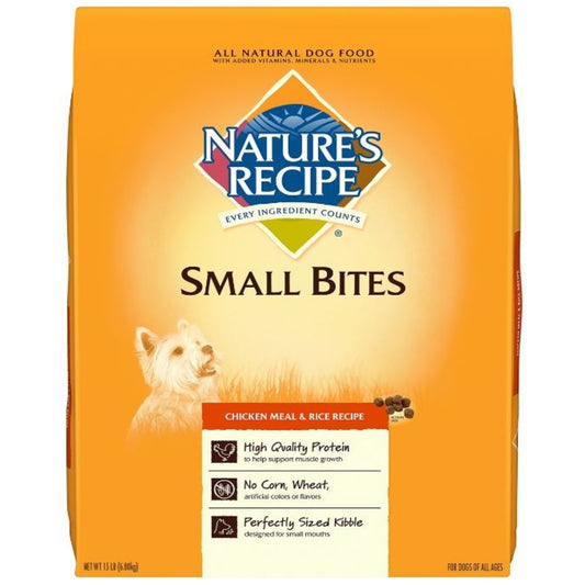 Nature's Recipe Small Bites Chicken Meal & Rice Dry Dog Food