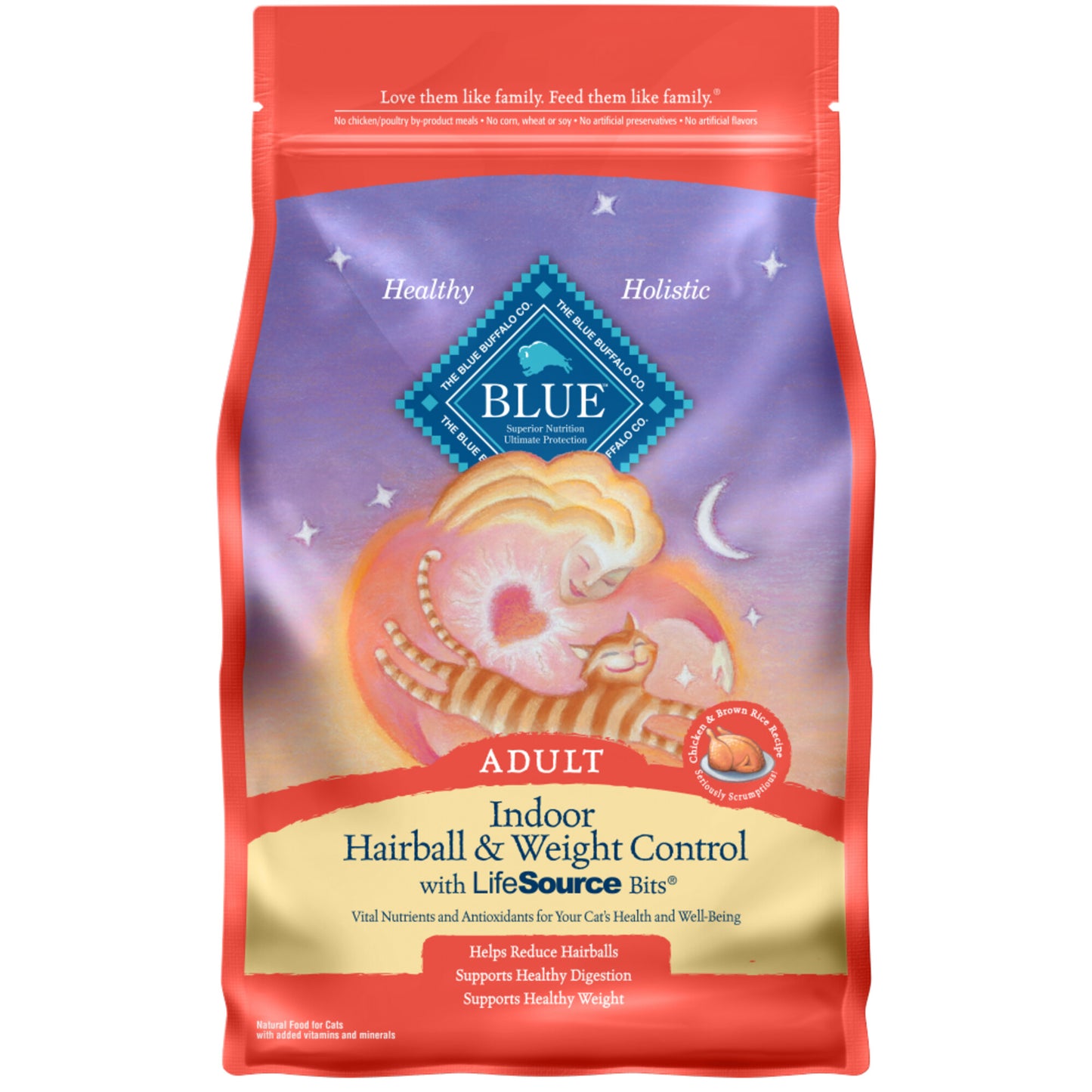 Blue Buffalo Hairball & Weight Control Natural Chicken & Brown Rice Adult Dry Cat Food