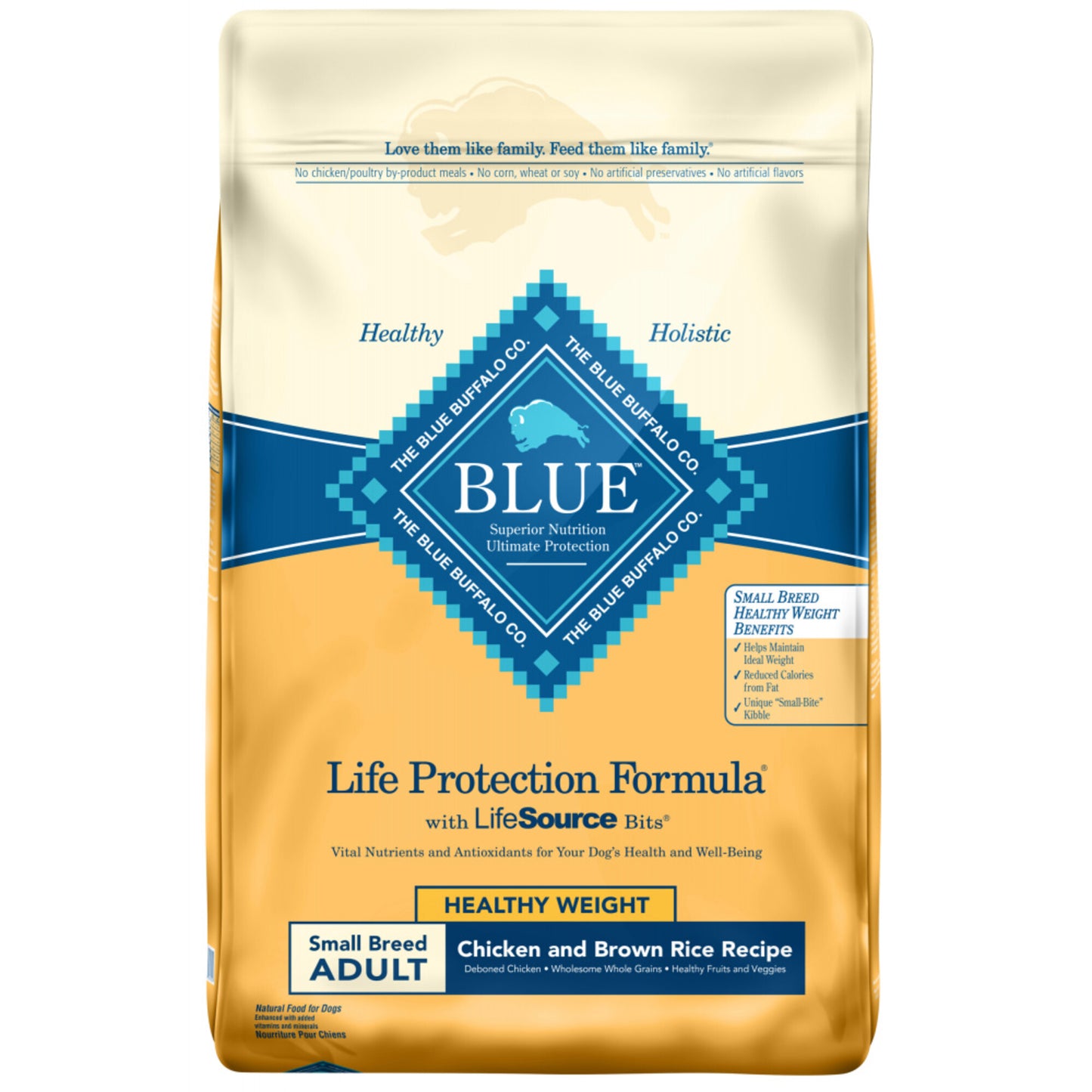 Blue Buffalo Life Protection Healthy Weight Natural Chicken & Brown Rice Recipe Small Breed Adult Dry Dog Food