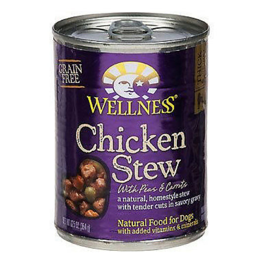 Wellness Grain Free Natural Chicken Stew with Peas and Carrots Wet Canned Dog Food