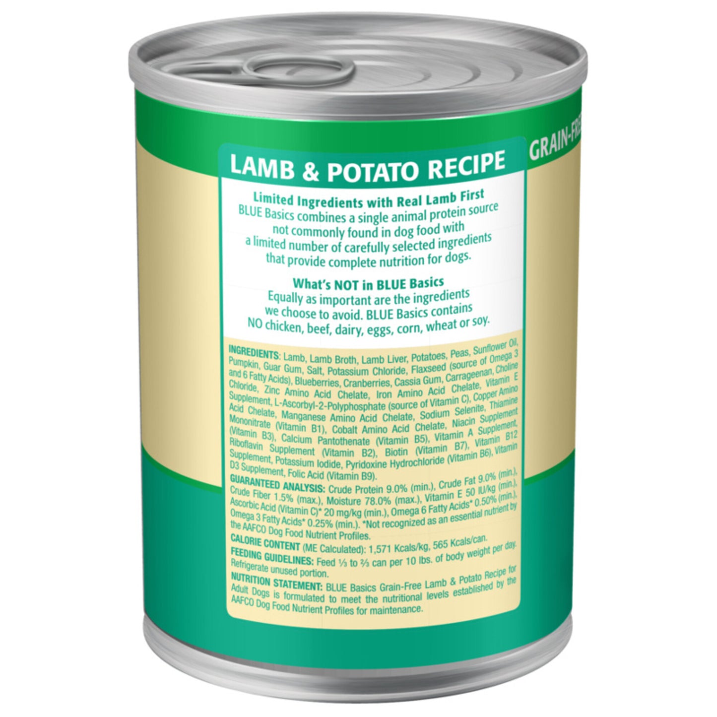 Blue Buffalo Basics Limited Ingredient Diet Grain Free Adult Lamb & Potato Canned Dog Food