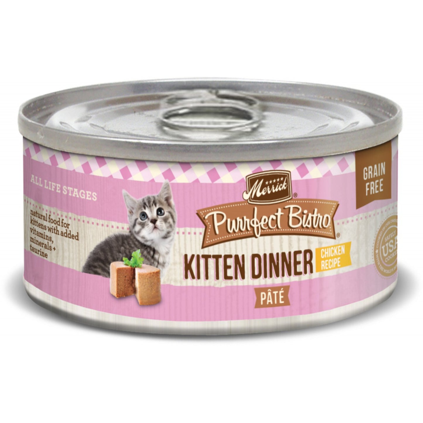 Merrick Purrfect Bistro Grain Free Kitten Dinner Canned Cat Food