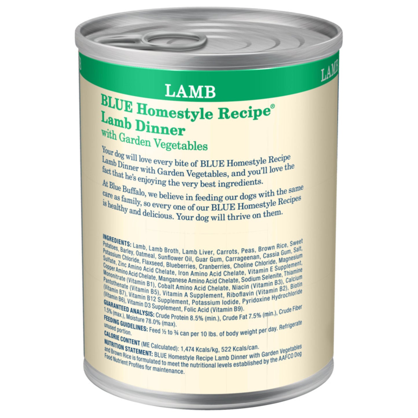Blue Buffalo Homestyle Recipe Lamb Dinner with Garden Vegetables & Brown Rice Canned Dog Food