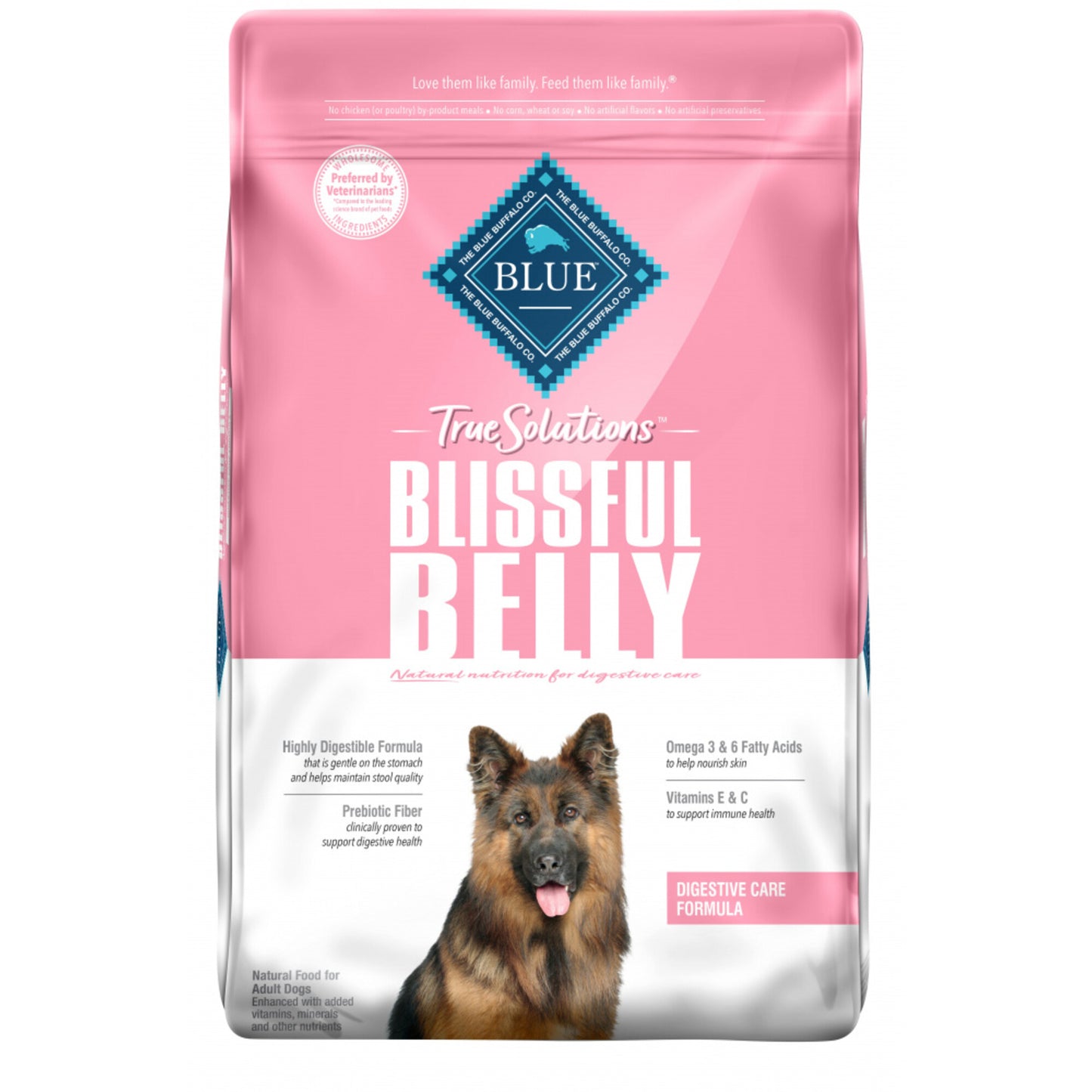 Blue Buffalo True Solutions Blissful Belly Natural Digestive Care Chicken Recipe Adult Dry Dog Food
