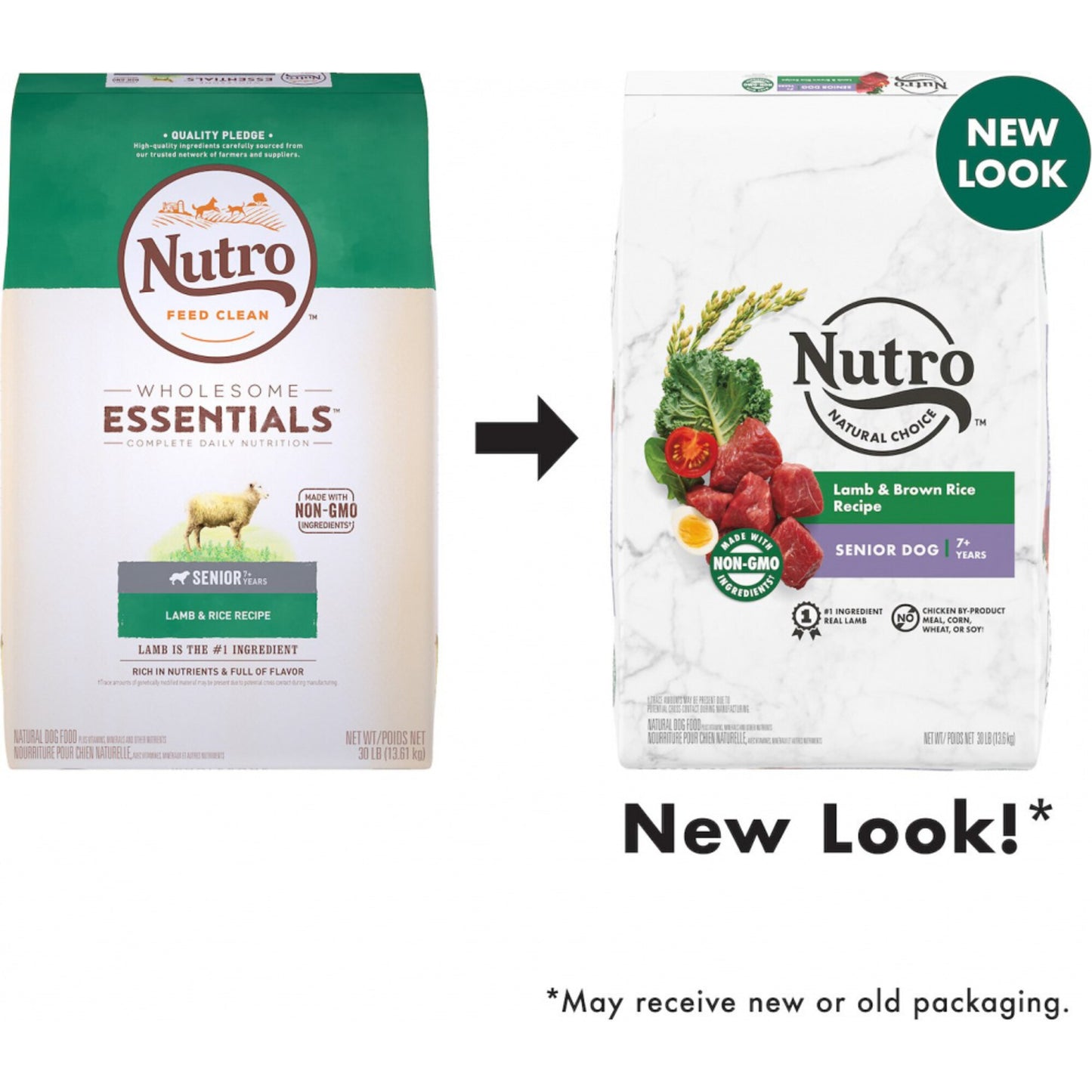 Nutro Wholesome Essentials Senior Pasture-Fed Lamb & Rice Dry Dog Food