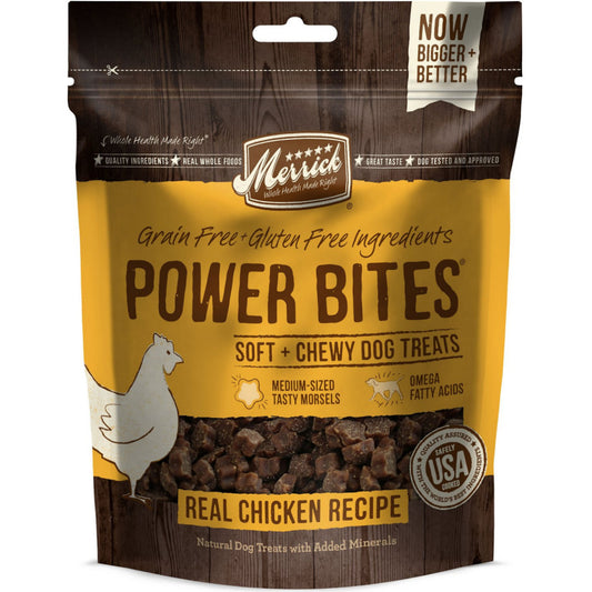 Merrick Power Bites Grain Free Chicken Recipe Dog Treats