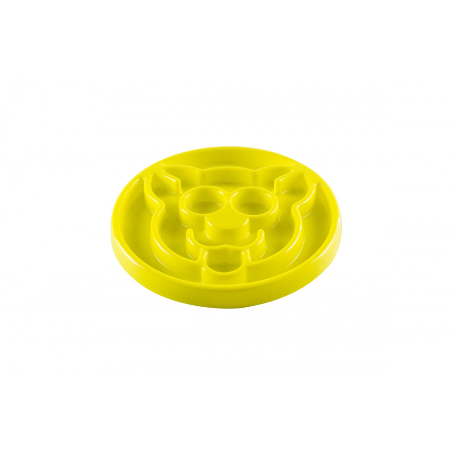 BeOneBreed Yellow Slow Feeder Cat Food Bowl