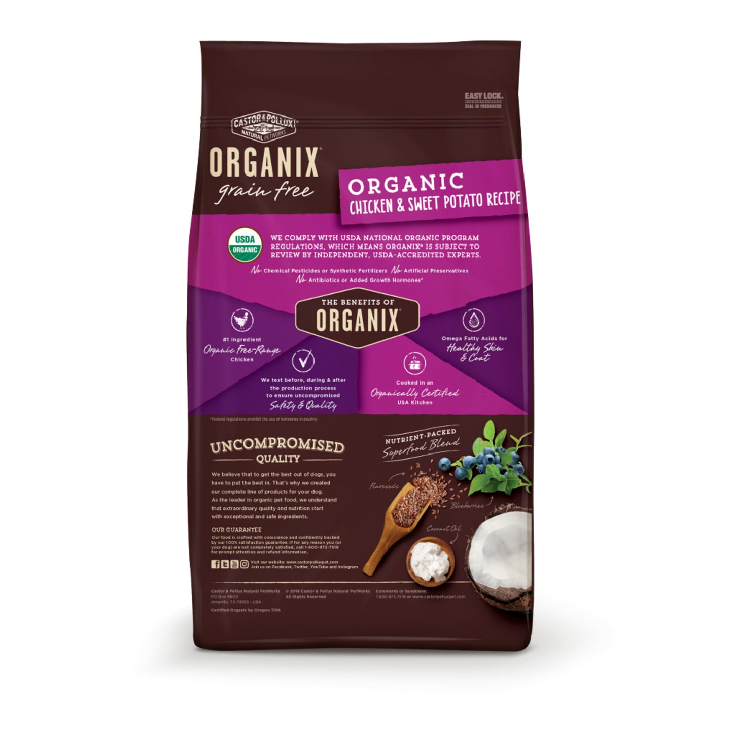 Castor and Pollux Organix Grain Free Organic Chicken and Sweet Potato Dry Dog Food