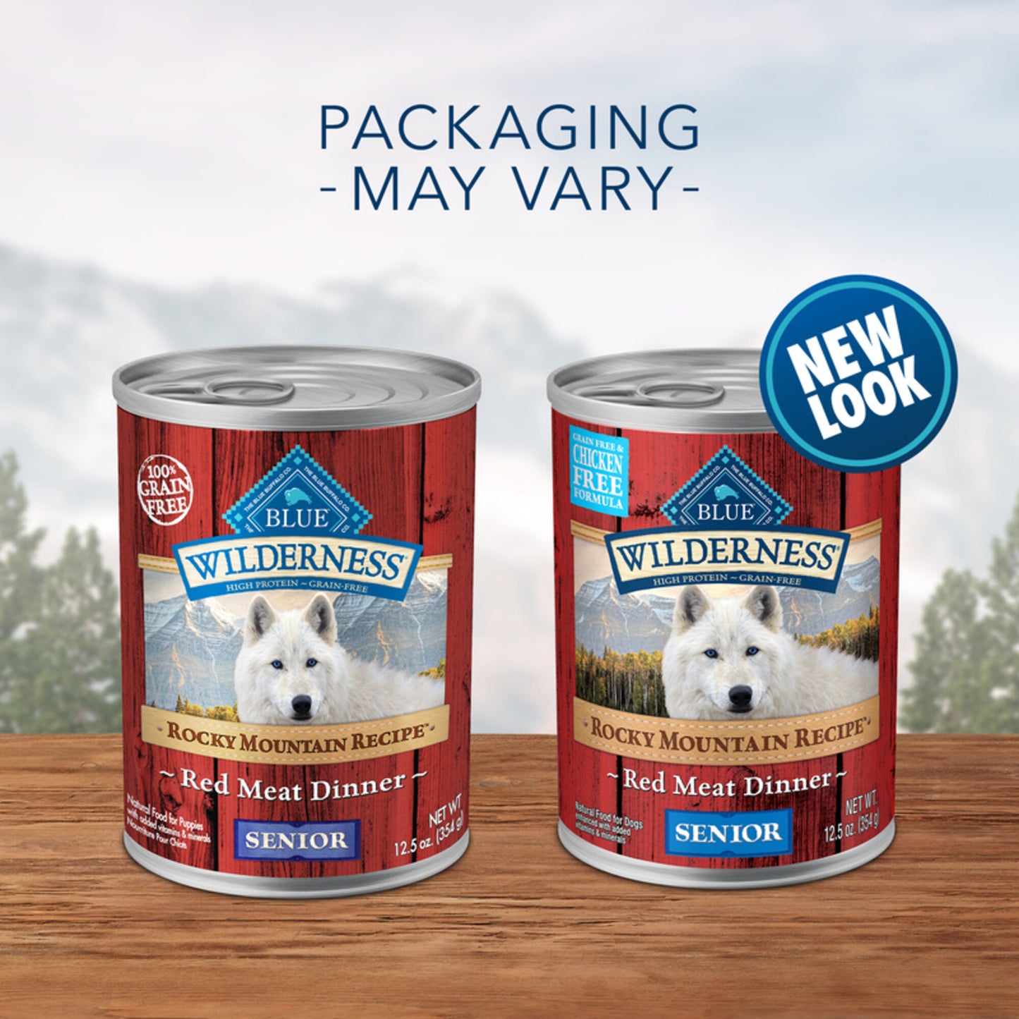 Blue Buffalo Wilderness Rocky Mountain Recipe Grain Free Senior Red Meat Dinner Canned Dog Food