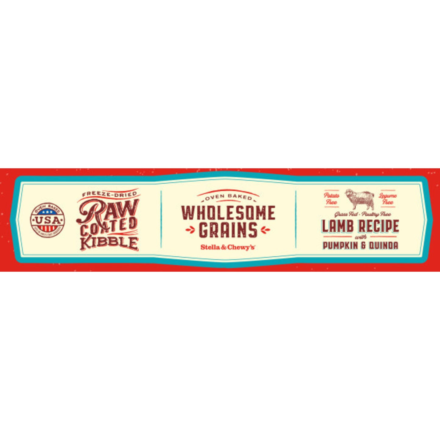 Stella & Chewy's Raw Coated Kibble With Wholesome Grains Grass Fed Lamb Recipe Dry Dog Food