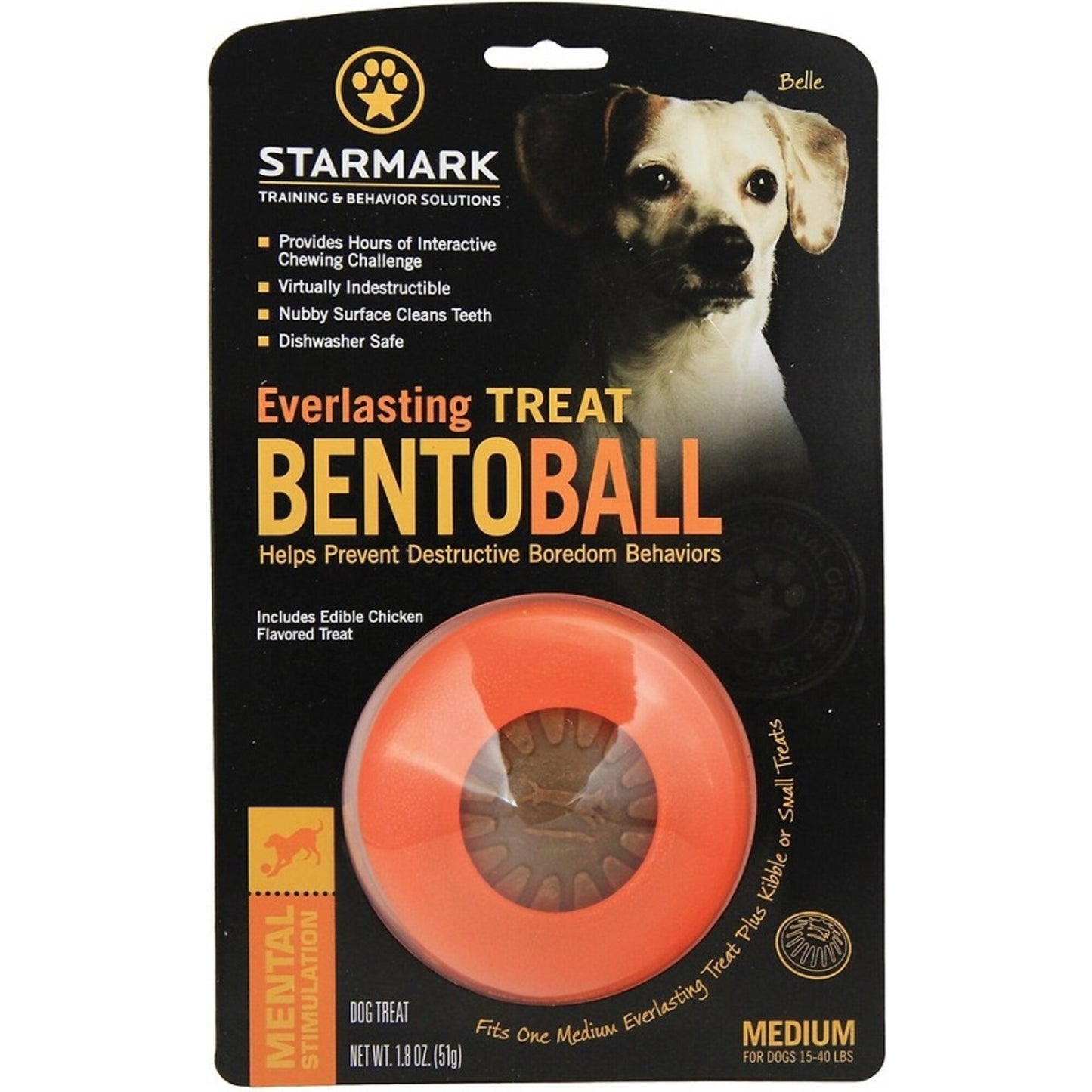 Starmark Everlasting Treat Bento Ball Dog Chew Toy