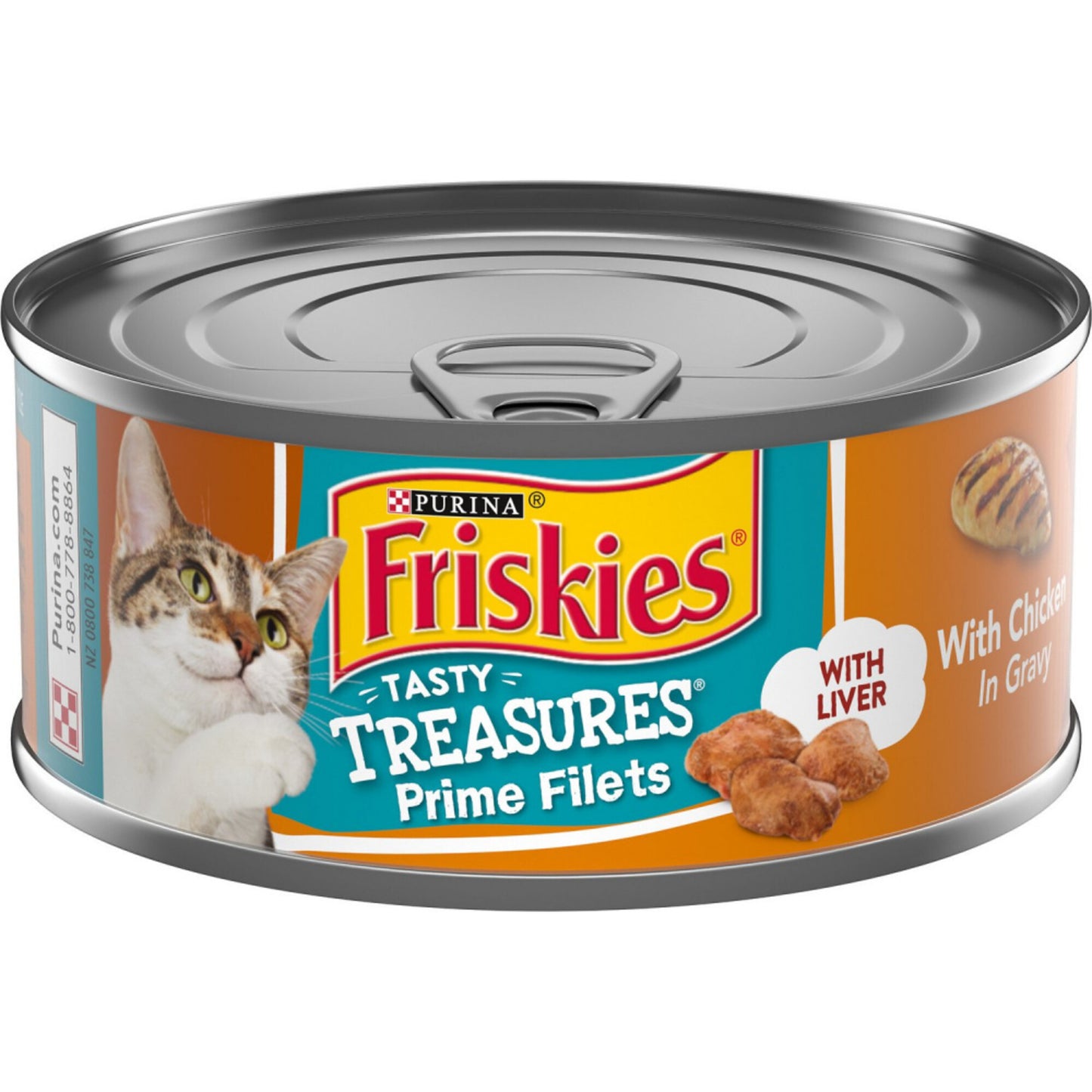 Friskies Tasty Treasures Prime Filets Chicken & Liver Canned Cat Food