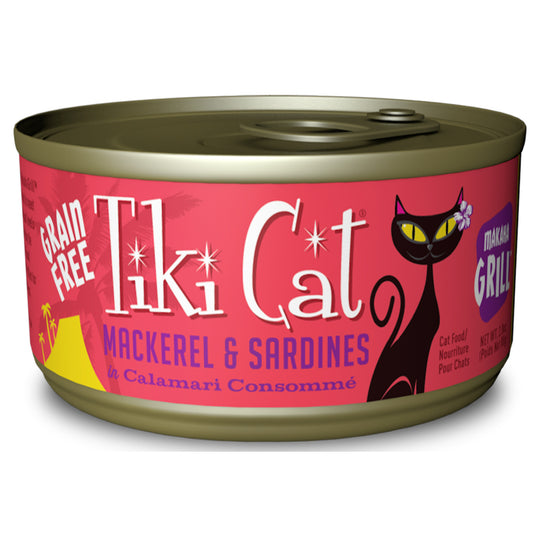 Tiki Cat Makaha Grill Grain Free Mackrel And Sardine In Calamari Consomme Canned Cat Food