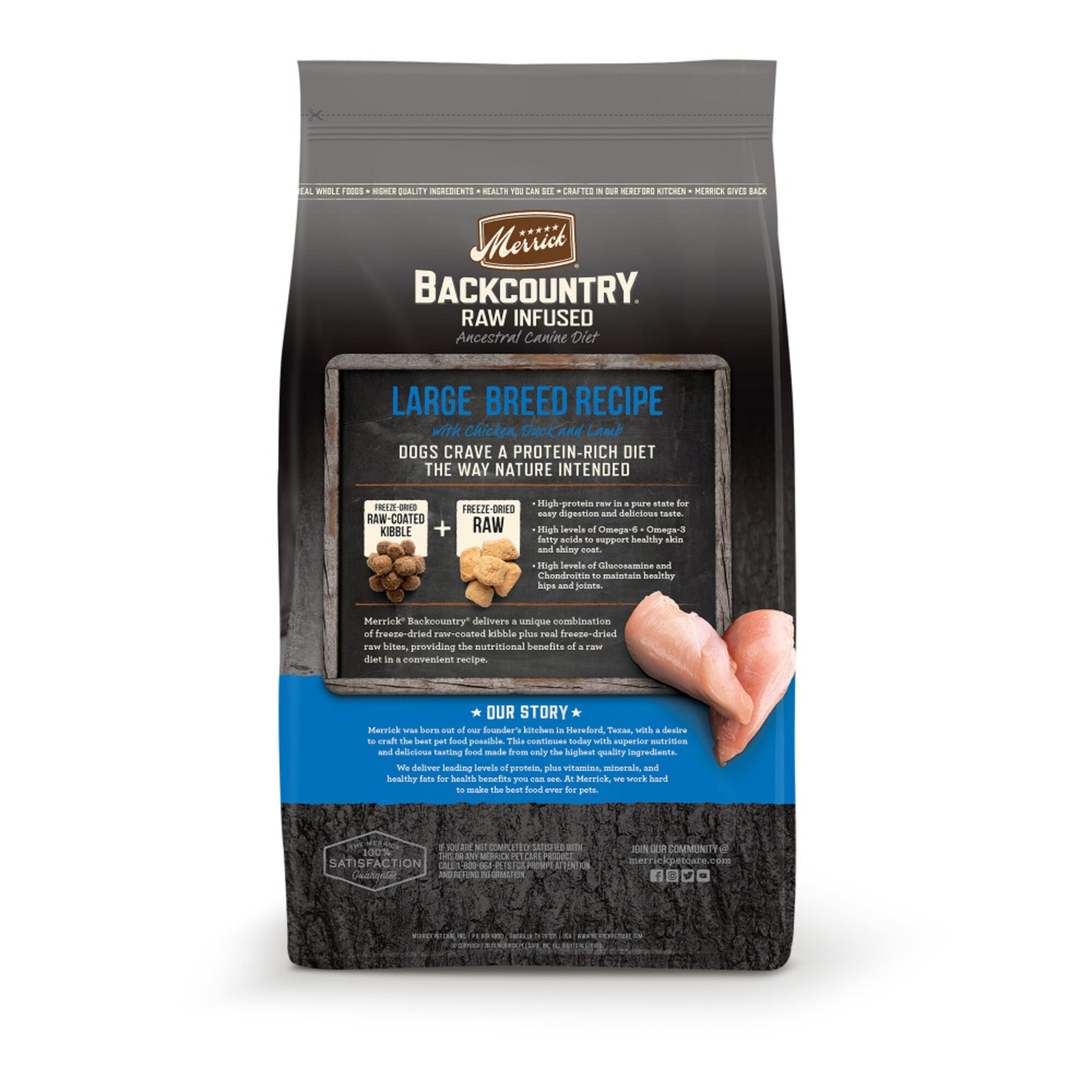 Merrick Backcountry Raw Infused Grain Free Large Breed Recipe Dry Dog Food