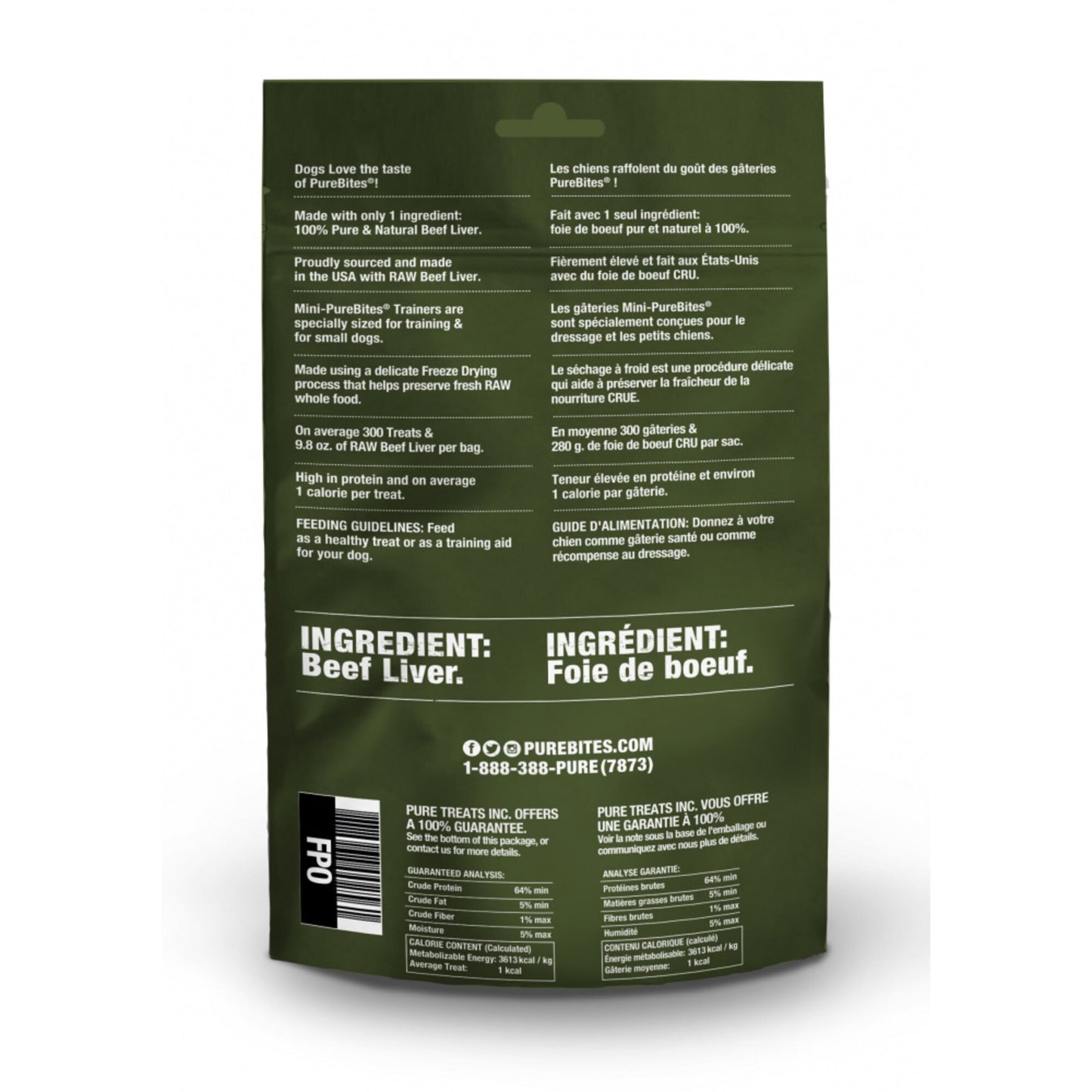 PureBites Mini PureBites Trainers RAW Freeze Dried Beef Liver Dog Treats