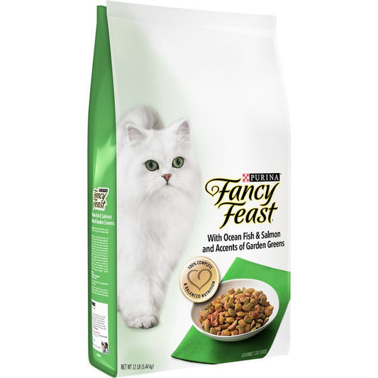 Fancy Feast Gourmet Filet Oceanfish Salmon and Accents of Garden Greens Dry Cat Food