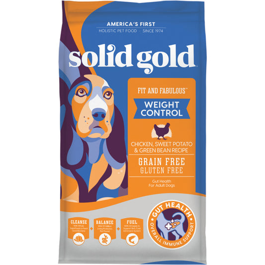 Solid Gold Fit & Fabulous Grain Free Weight Control Recipe with Chicken, Sweet Potato, & Green Bean Dry Dog Food