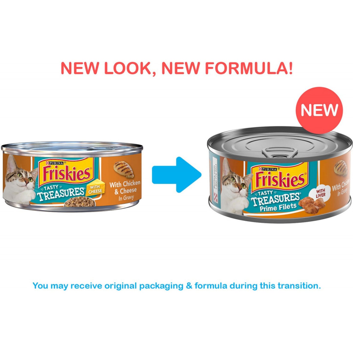 Friskies Tasty Treasures Prime Filets Chicken & Liver Canned Cat Food