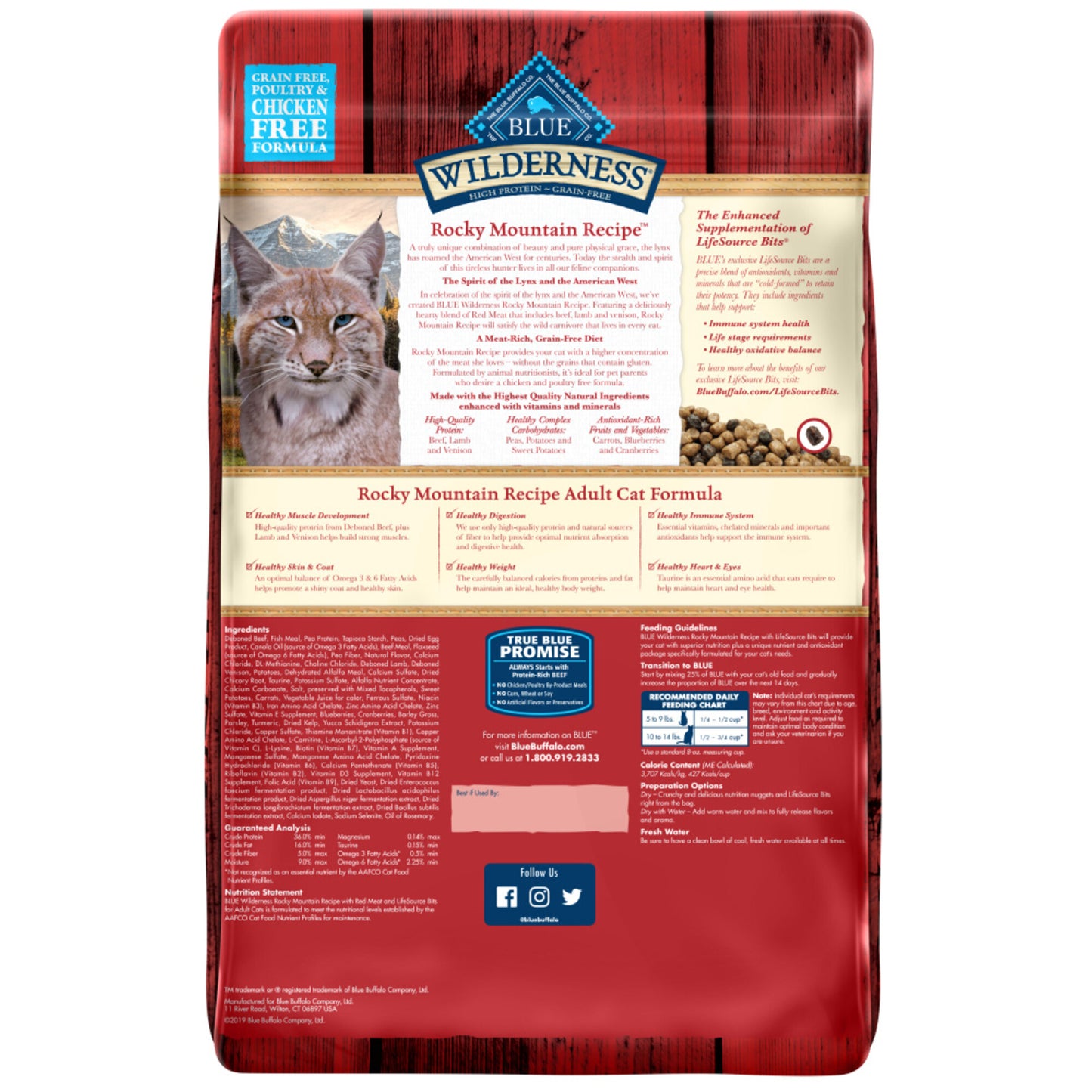 Blue Buffalo Wilderness Rocky Mountain Recipe Adult Red Meat Dry Cat Food