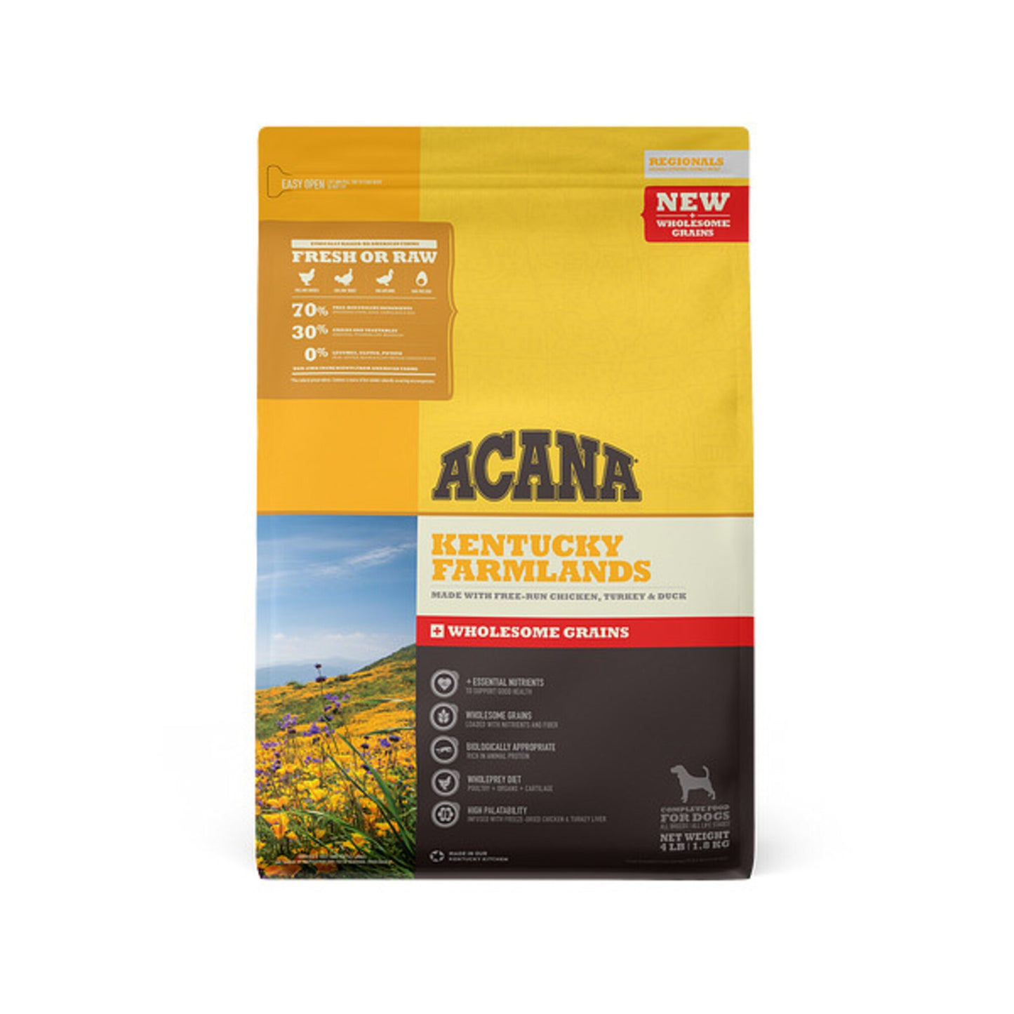 ACANA + Wholesome Grains Kentucky Farmlands Recipe with Chicken, Turkey & Duck Dry Dog Food