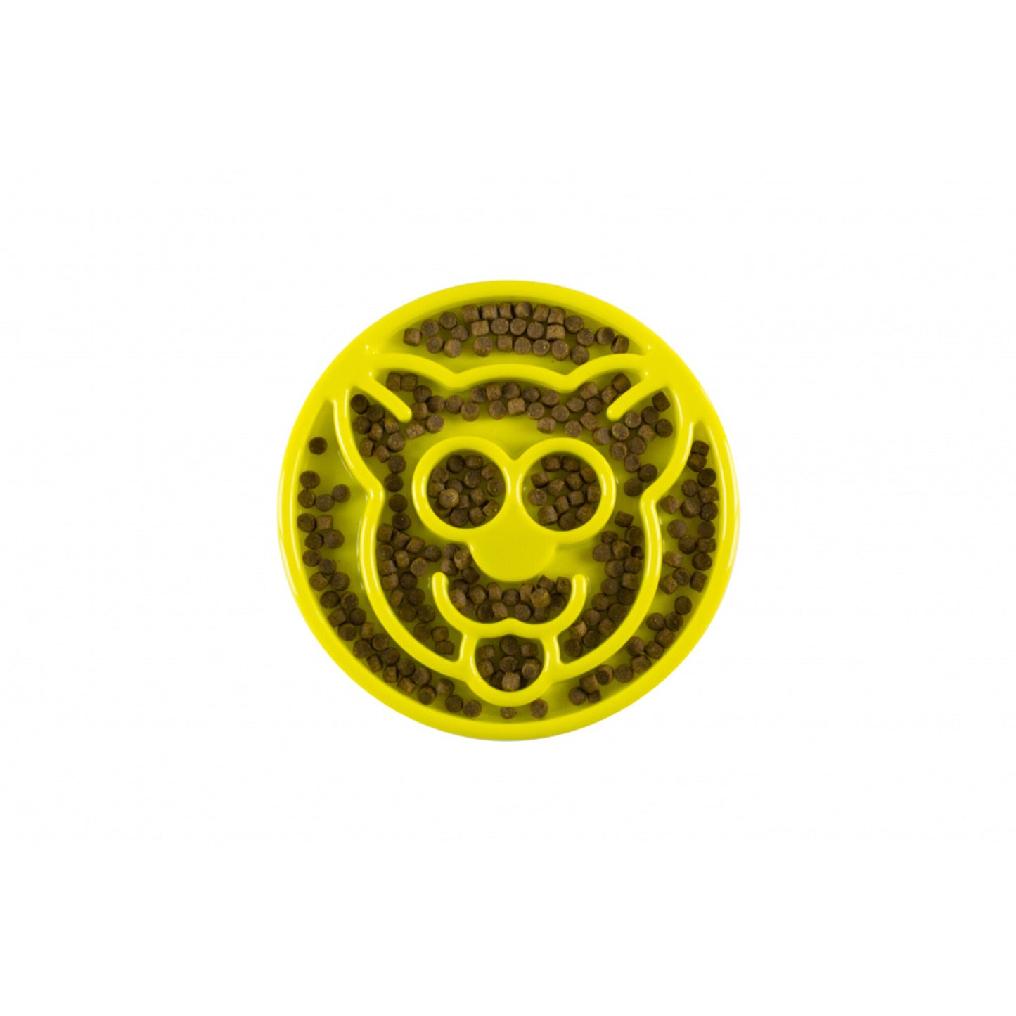 BeOneBreed Yellow Slow Feeder Cat Food Bowl