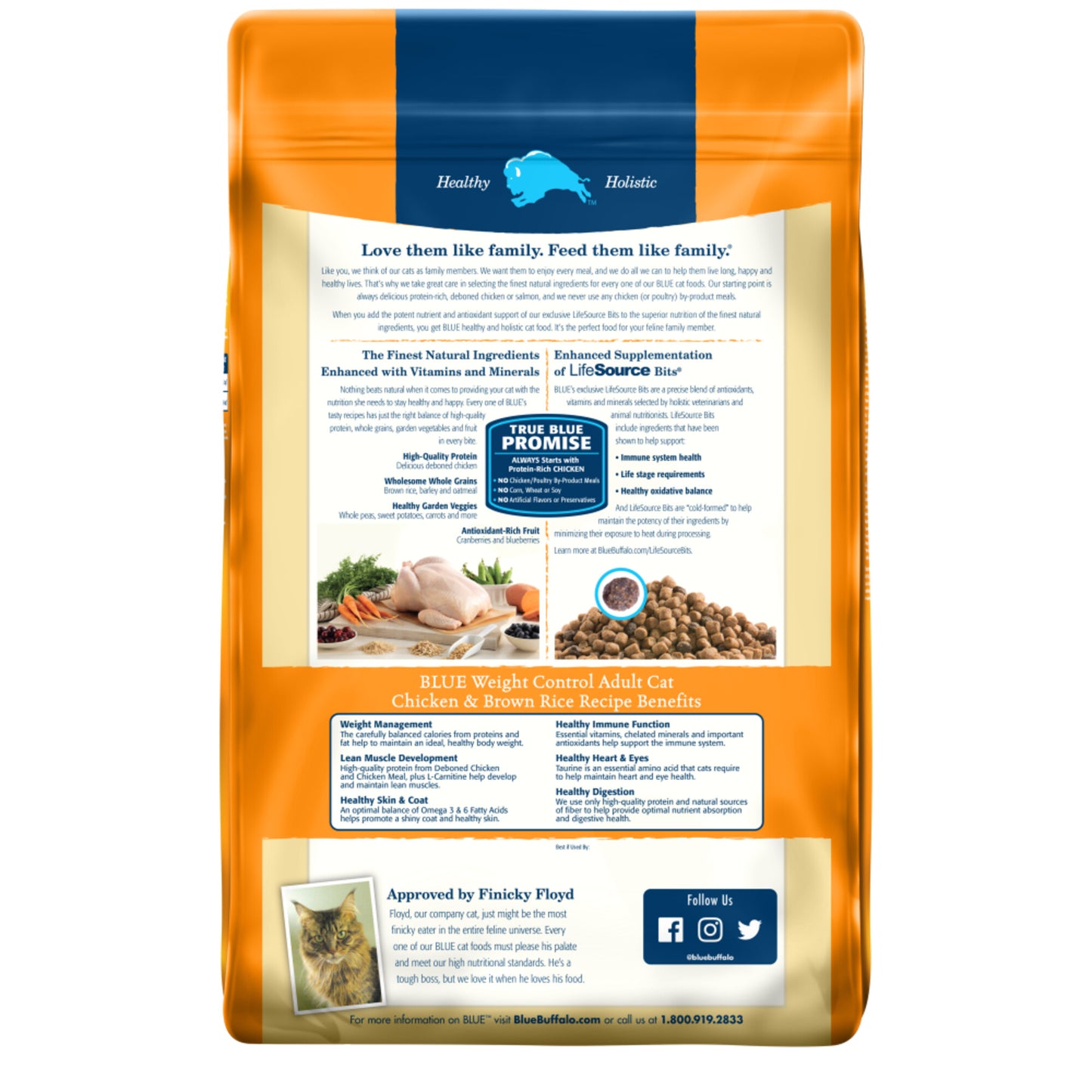 Blue Buffalo Weight Control Chicken & Brown Rice Recipe Adult Dry Cat Food