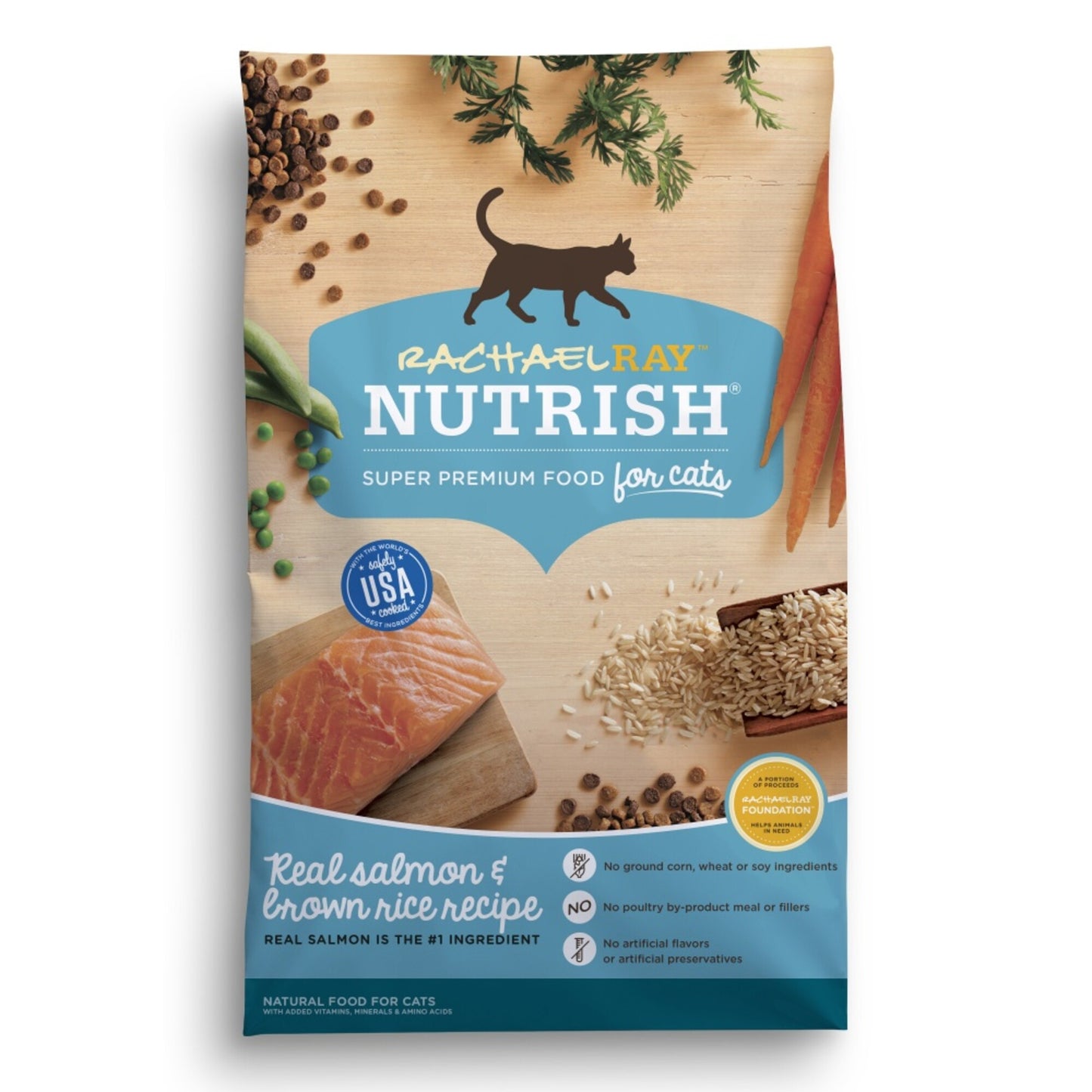 Rachael Ray Nutrish Natural Salmon & Brown Rice Recipe Dry Cat Food