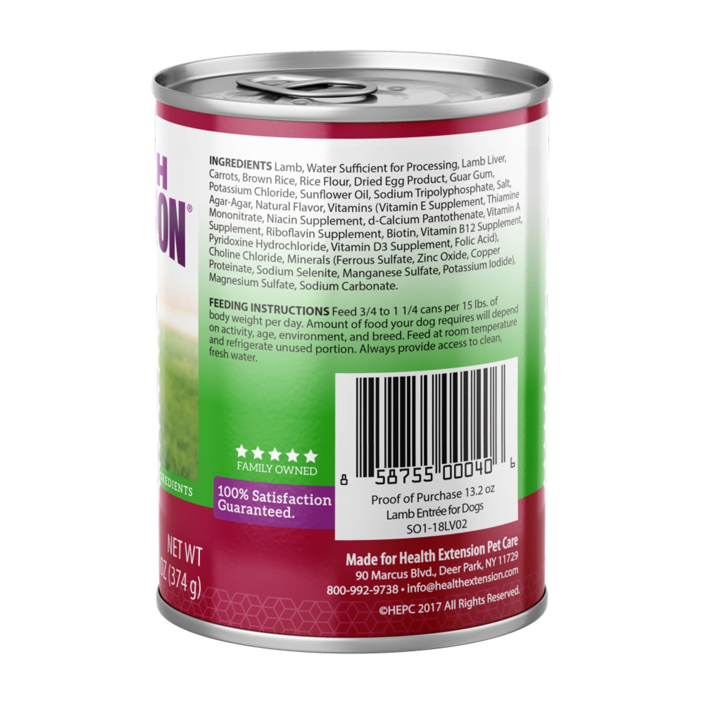Health Extension Lamb Entree Canned Dog Food