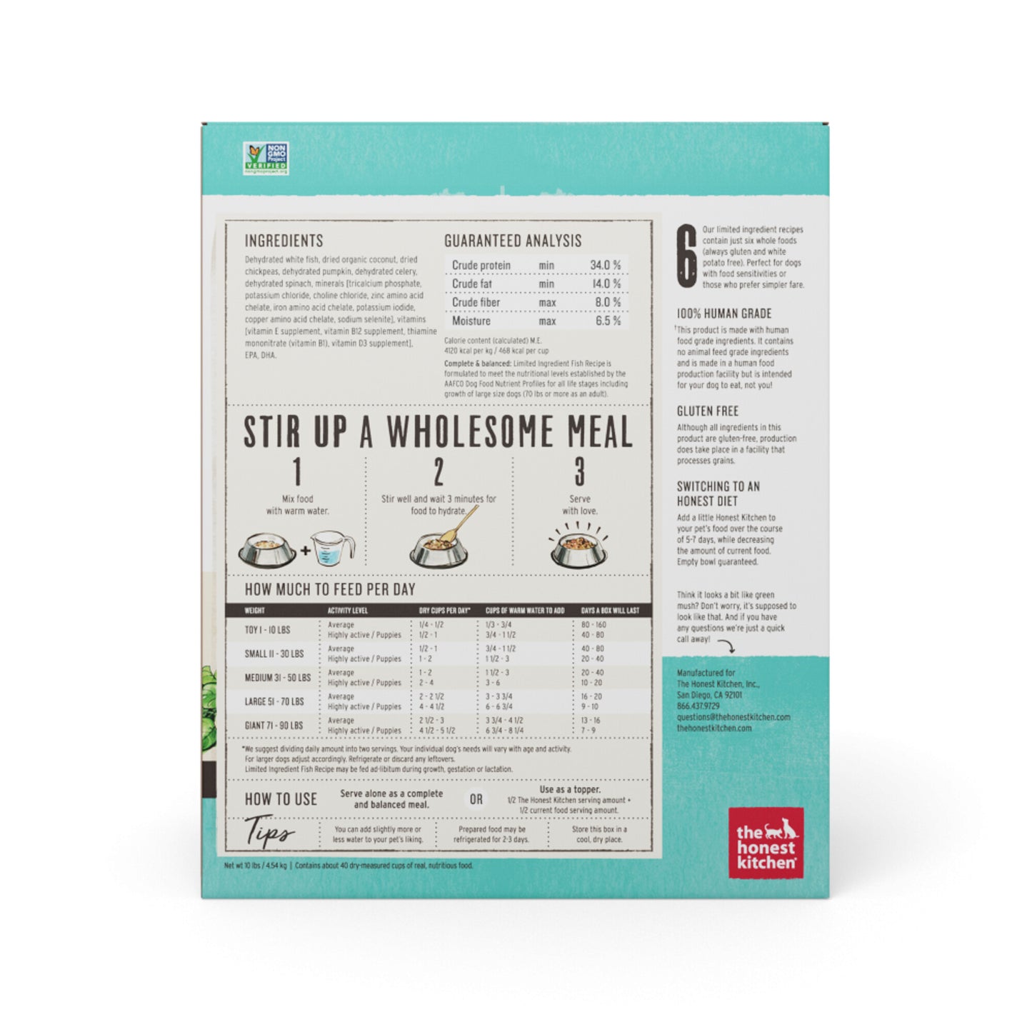 The Honest Kitchen Limited Ingredient Grain Free Fish Recipe Dehydrated Dog Food