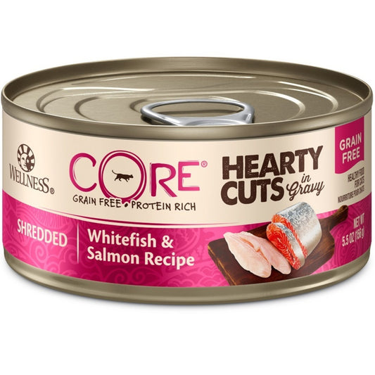 Wellness CORE Natural Grain Free Hearty Cuts White Fish and Salmon Canned Cat Food