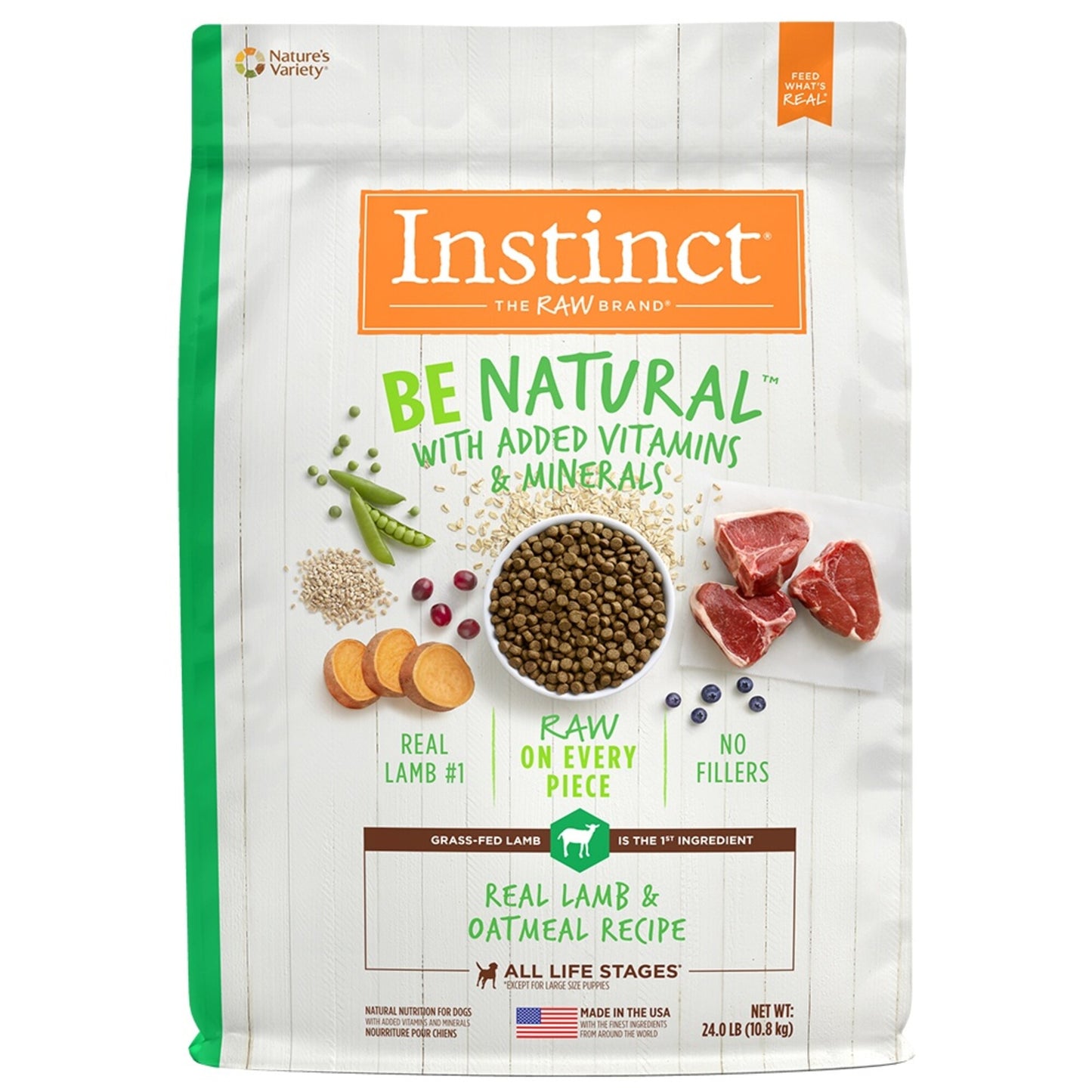 Instinct Be Natural Lamb & Oatmeal Recipe Dry Dog Food