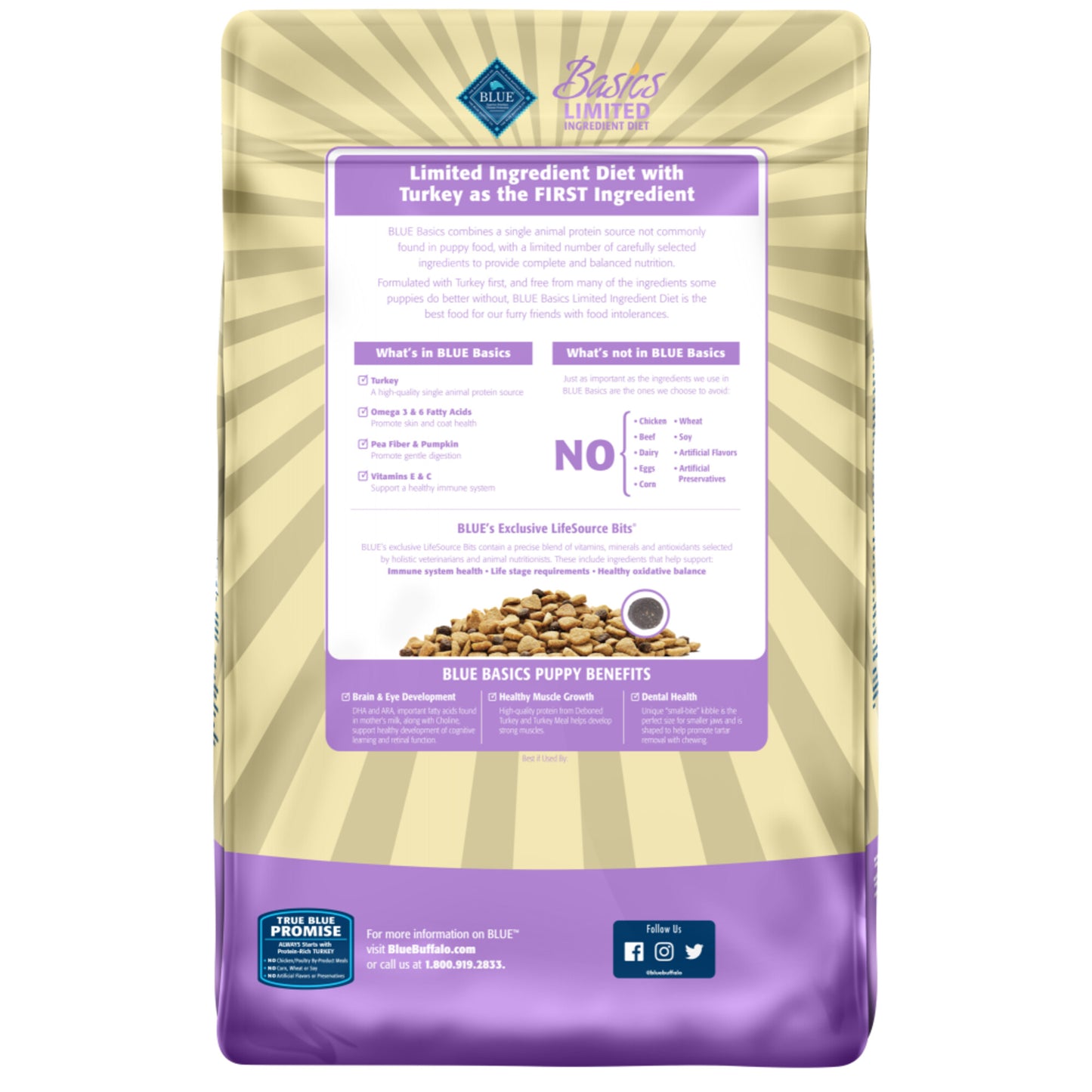 Blue Buffalo Basics Puppy Turkey & Potato Recipe Dry Dog Food