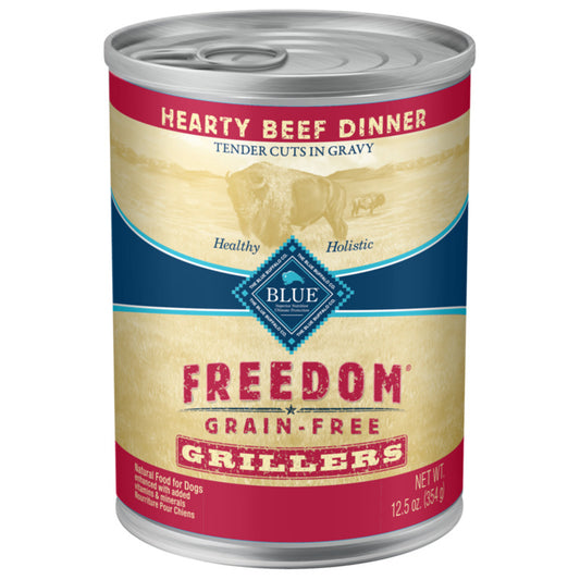 Blue Buffalo Freedom Grain Free Grillers Hearty Beef Dinner Canned Dog Food