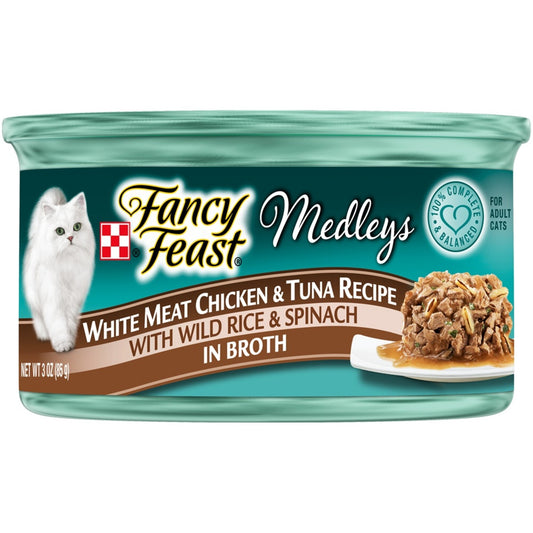 Fancy Feast Medleys White Meat Chicken & Tuna Recipe Canned Cat Food