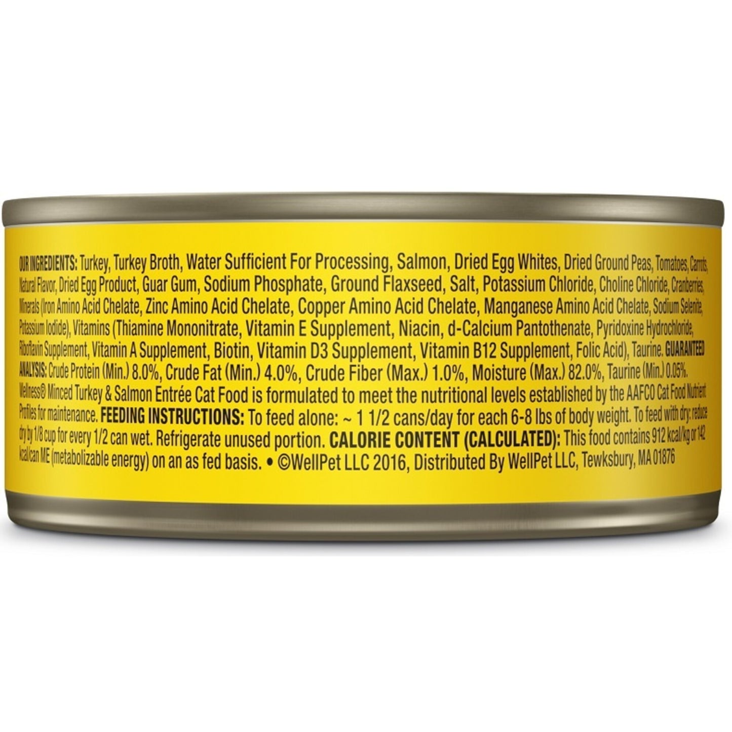 Wellness Grain Free Natural Minced Turkey and Salmon Entree Wet Canned Cat Food