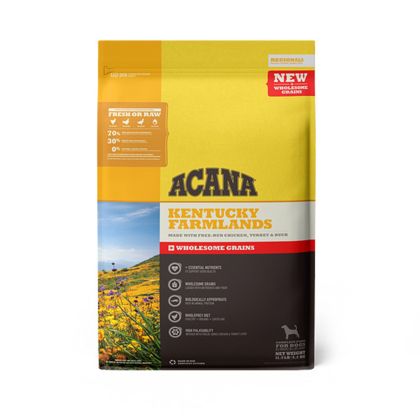 ACANA + Wholesome Grains Kentucky Farmlands Recipe with Chicken, Turkey & Duck Dry Dog Food