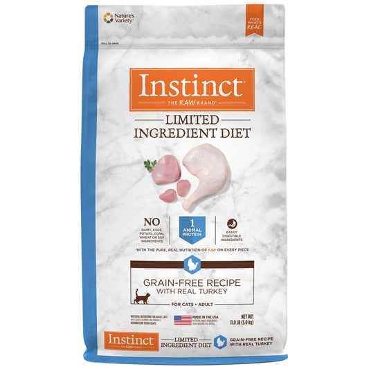 Instinct Limited Ingredient Diet Adult Grain Free Recipe with Real Turkey Natural Dry Cat Food