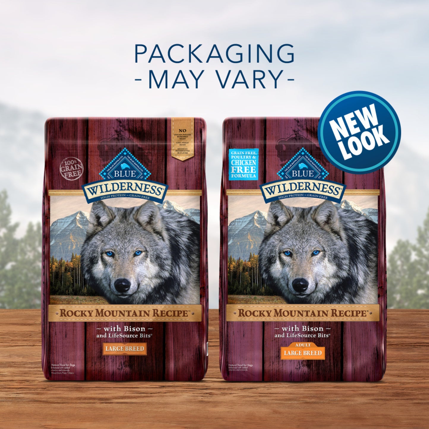 Blue Buffalo Wilderness Rocky Mountain Grain Free Natural Bison High Protein Recipe Adult Large Breed Dry Dog Food