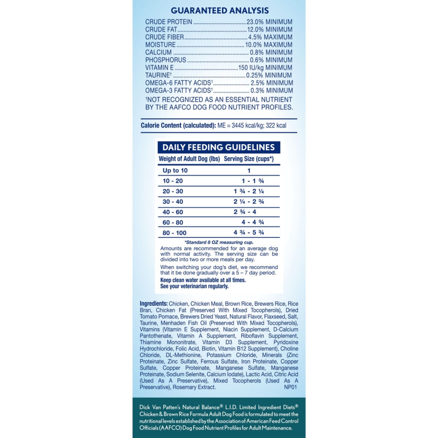 Natural Balance L.I.D. Limited Ingredient Diet Chicken & Brown Rice Formula Dry Dog Food