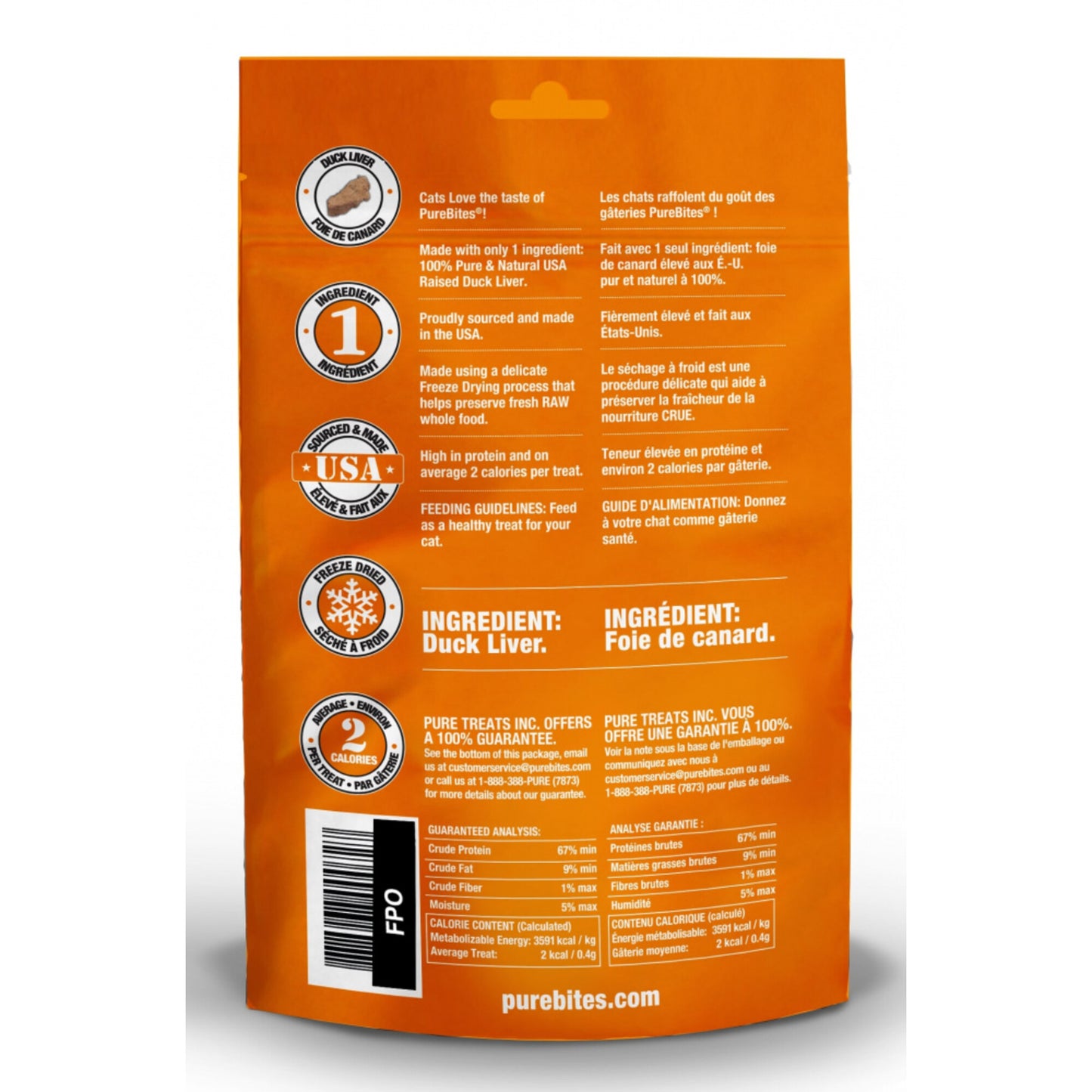 PureBites Duck Freeze Dried Cat Treats