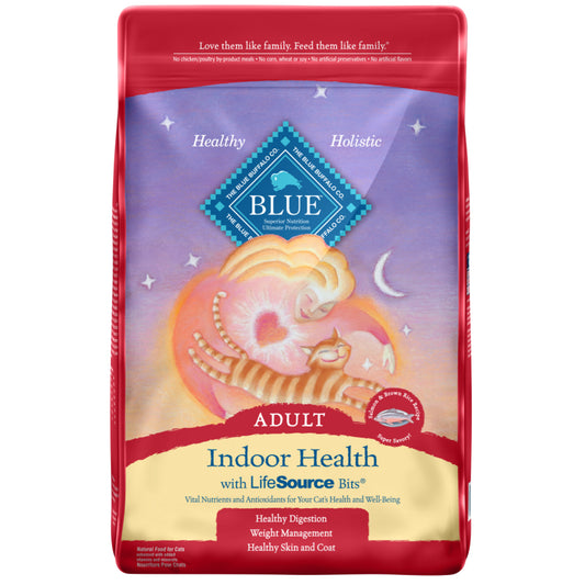 Blue Buffalo Indoor Health Natural Salmon & Brown Rice Adult Dry Cat Food