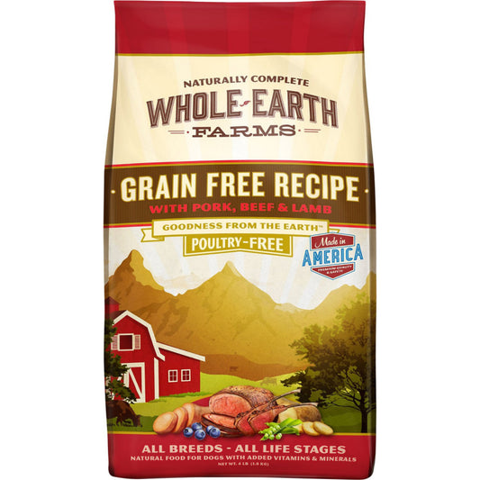 Whole Earth Farms Grain Free Recipe with Pork, Beef and Lamb Dry Dog Food